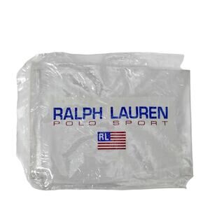 Ralph Lauren Polo Sport Clear Plastic Makeup Pouch Toiletry Bag Travel Vtg NEW